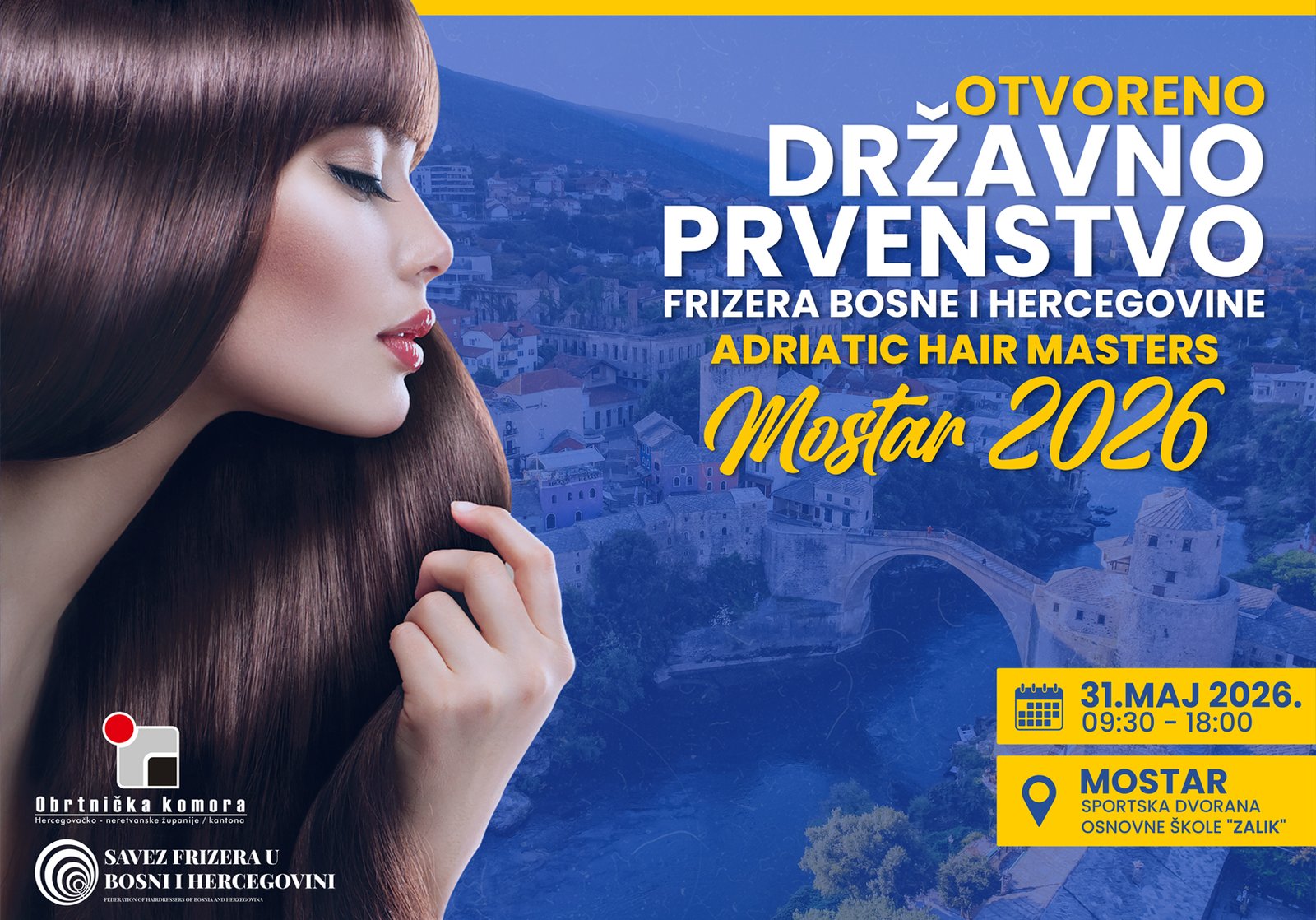 Mostar domaćin Otvorenog državnog prvenstva frizera BiH – maj 2026.